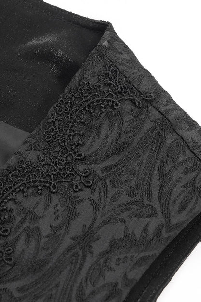 Black Bishop Vampire Goth Vest