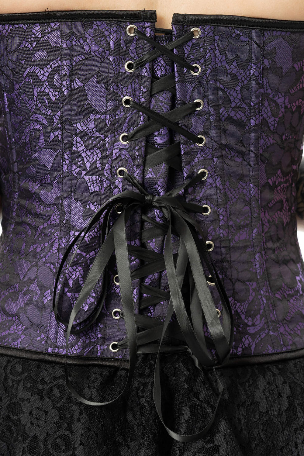 Amethyst Lace Corset [Black/Purple]