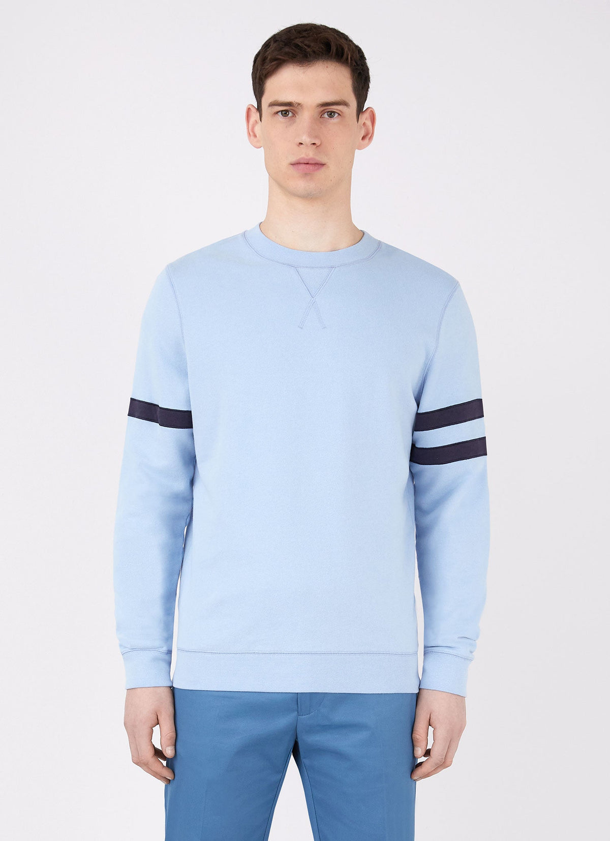 Mens Paul Weller College Sweatshirt In Cambridge Blue