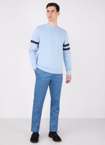 Mens Paul Weller College Sweatshirt In Cambridge Blue