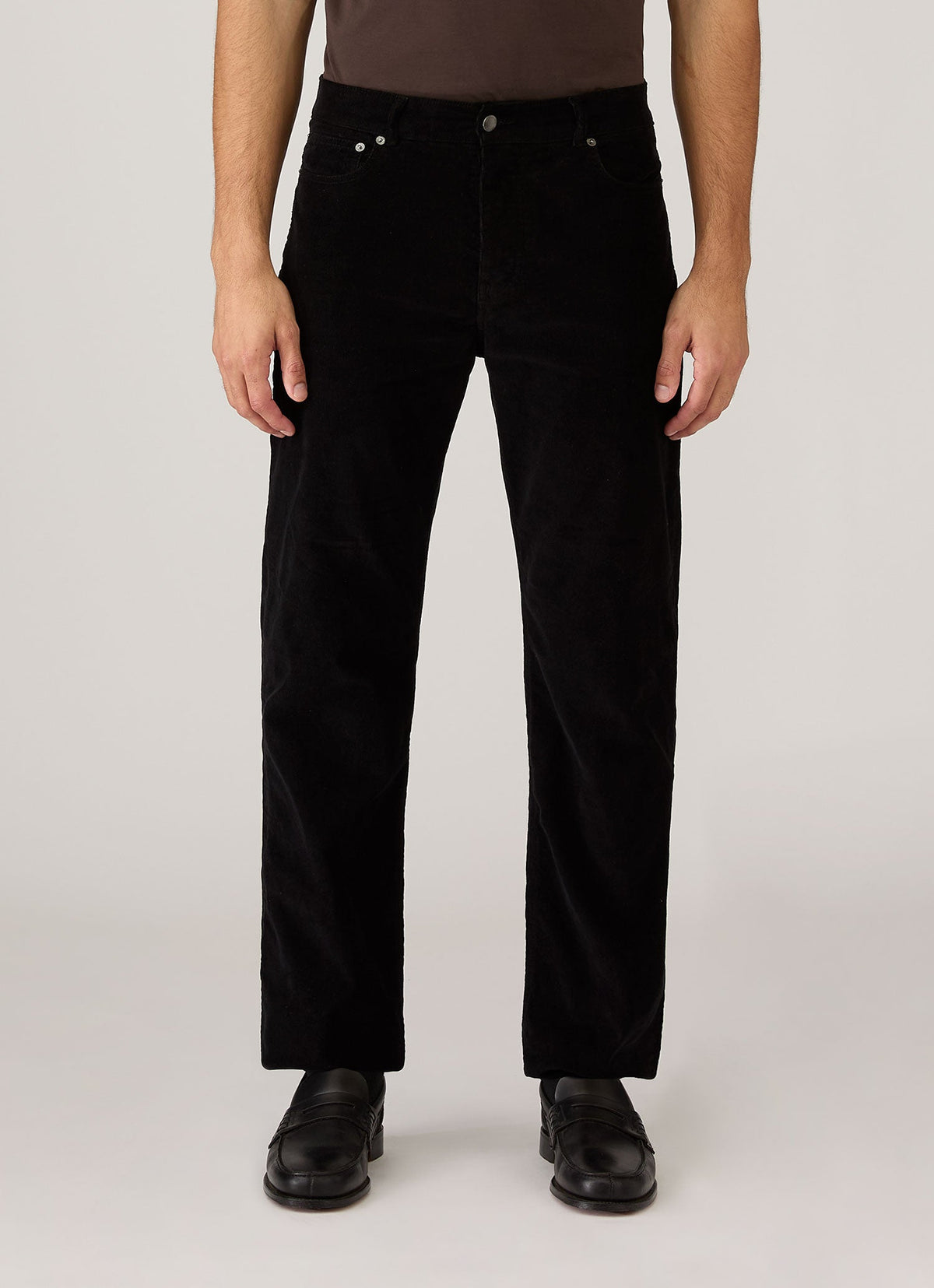 Mens Paul Weller Corduroy Trouser In Black Pwmtrs3132 Bkaa