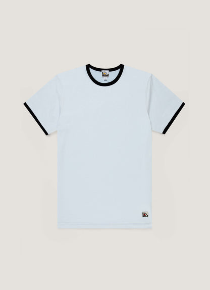 Mens Paul Weller Ringer Tshirt In Ice Blue Pwmtsh0135 Buxa