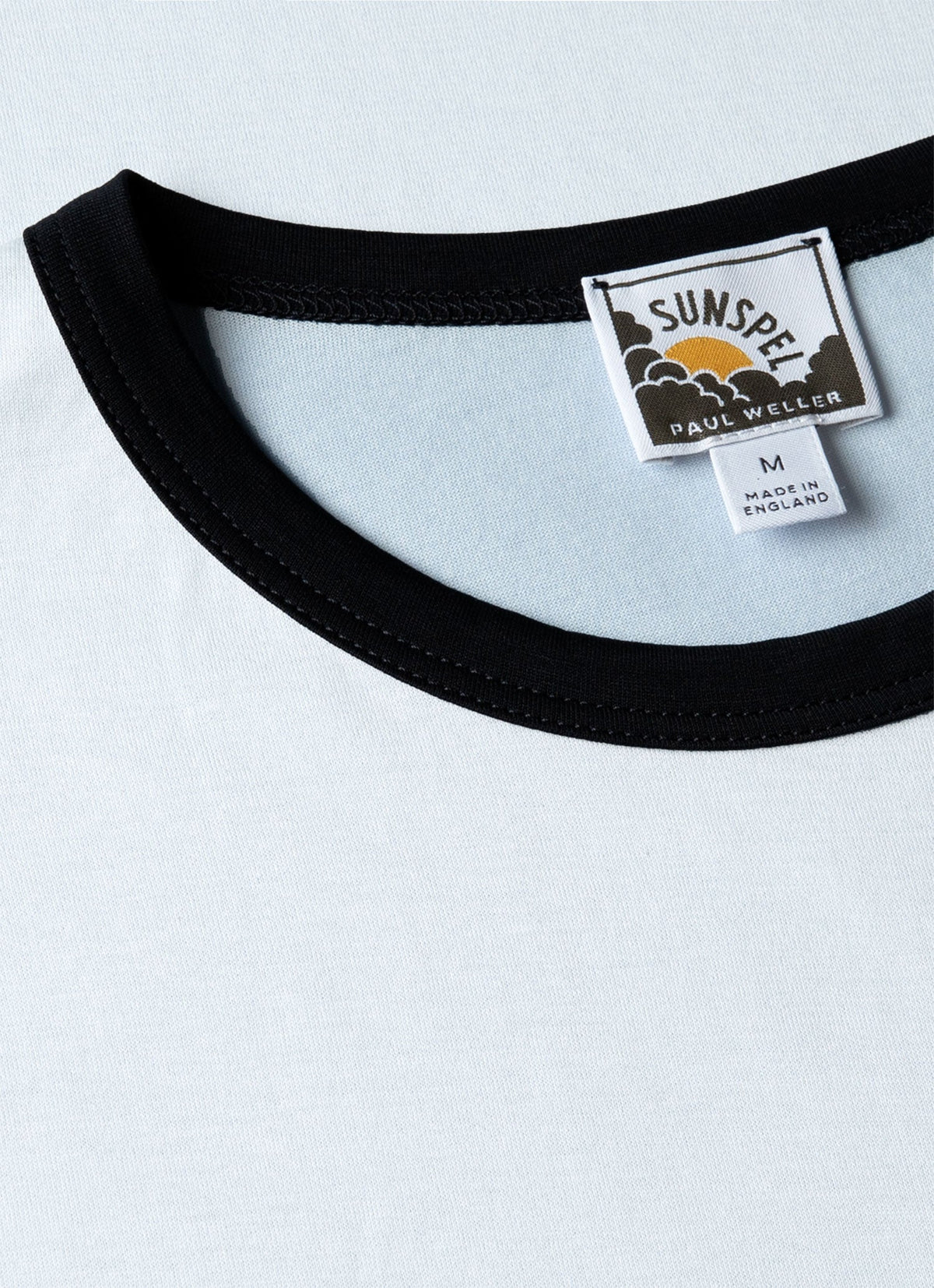 Mens Paul Weller Ringer Tshirt In Ice Blue Pwmtsh0135 Buxa
