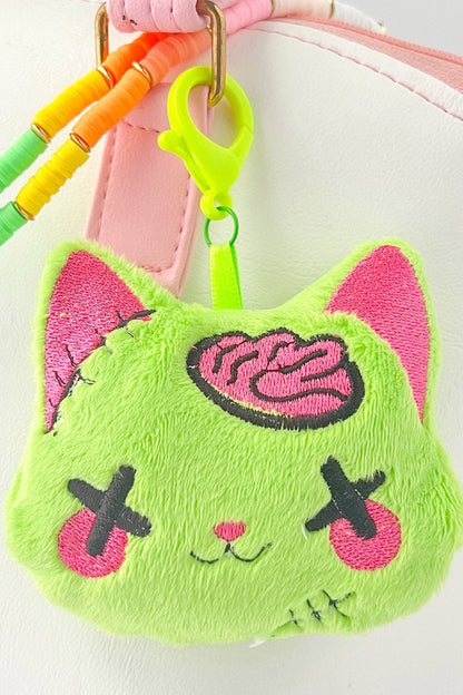 Creepy Cute Kawaii Zombie Cat Plush Bag Charm Keychain