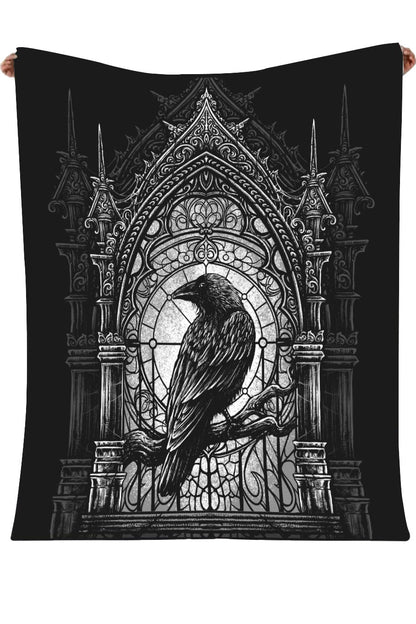 Cathedral Crow Throw Blanket