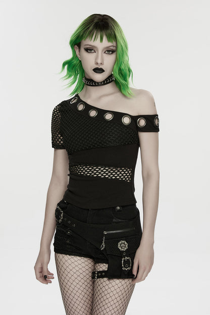 Absinthe Cotton Fishnet Top