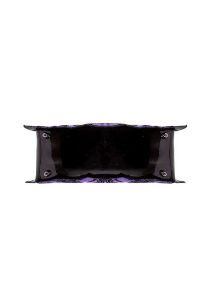 Damask Bat Handbag In Violet