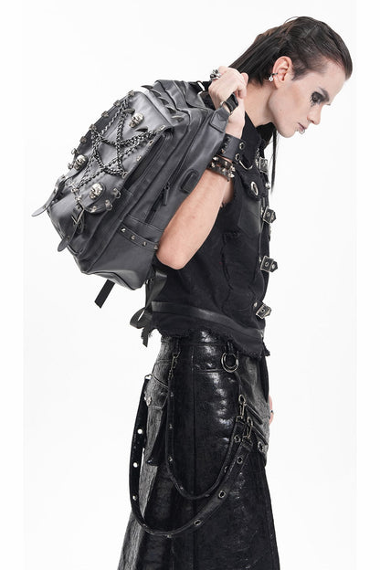 Catacombs Spiked Vegan Leather Backpack