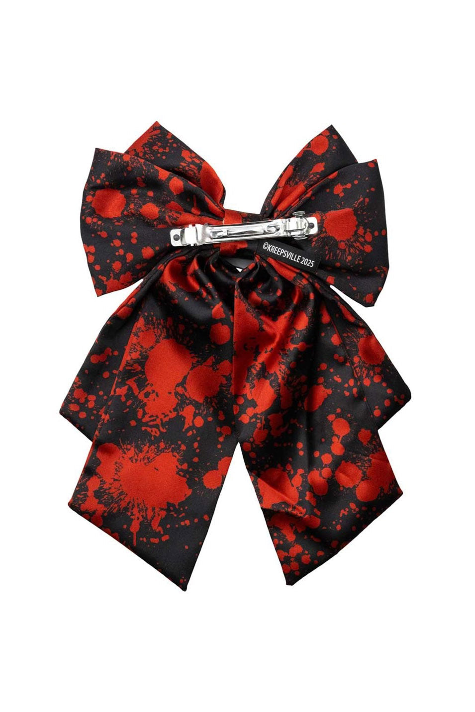 Blood Splatter Cleaver Satin Hair Bow