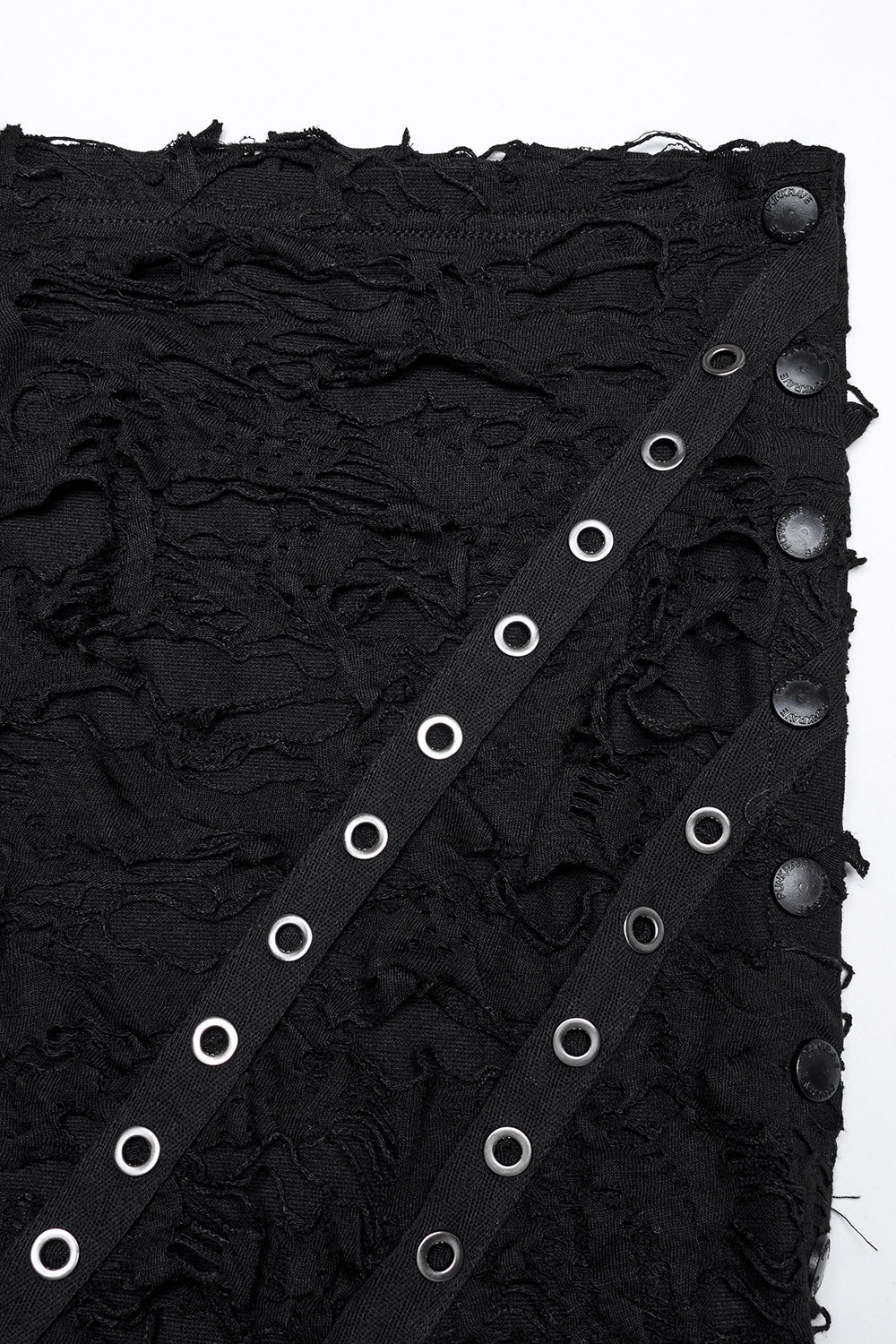 Black Death Tattered Mask Top