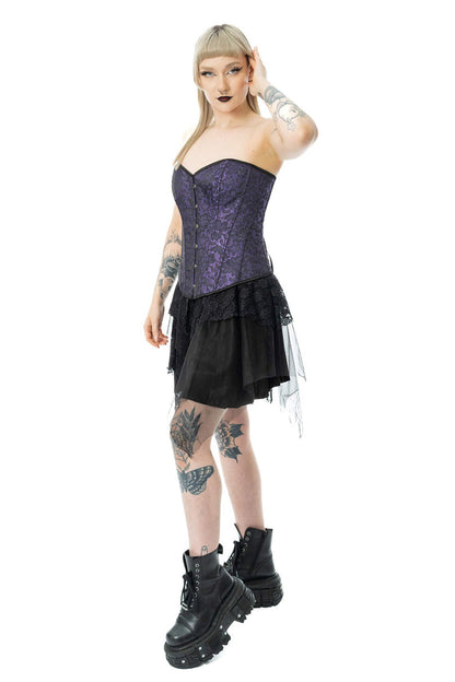 Amethyst Lace Corset [Black/Purple]