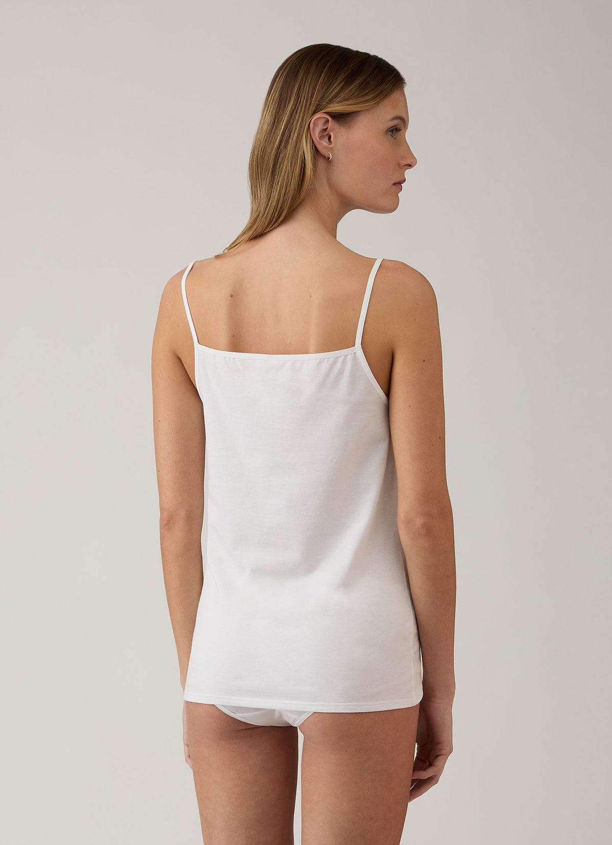 Womens Long Staple Cotton Cami White Wcam4003 Whaa