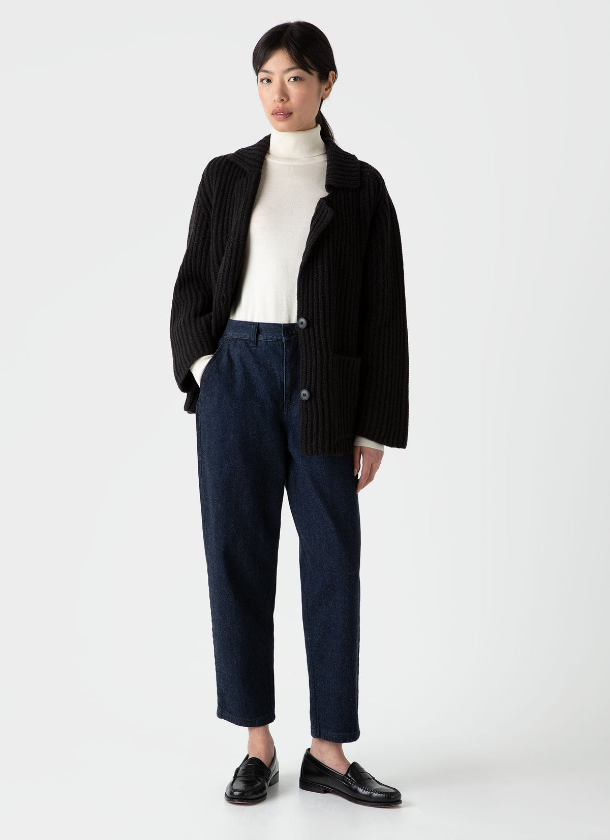 Womens Knitted Cardigan In Coffee Twist Wcar8189 Bren
