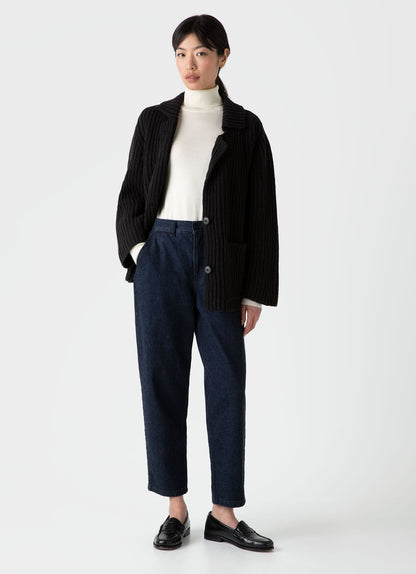 Womens Knitted Cardigan In Coffee Twist Wcar8189 Bren