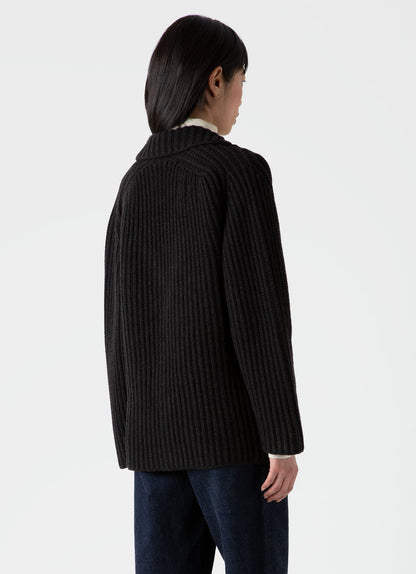 Womens Knitted Cardigan In Coffee Twist Wcar8189 Bren