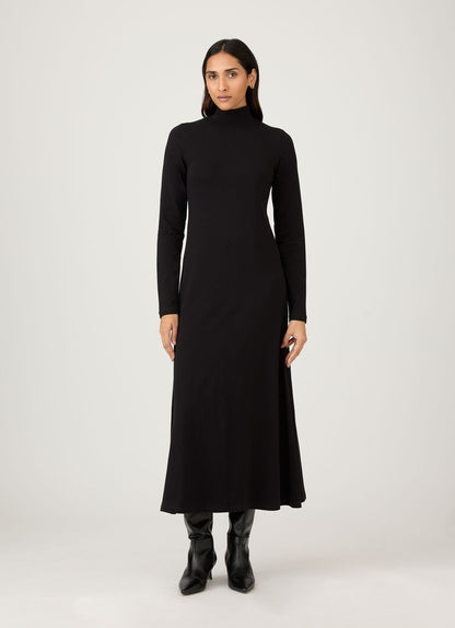 Womens Jersey Midi Dress In Black Wdre6080 Bkaa