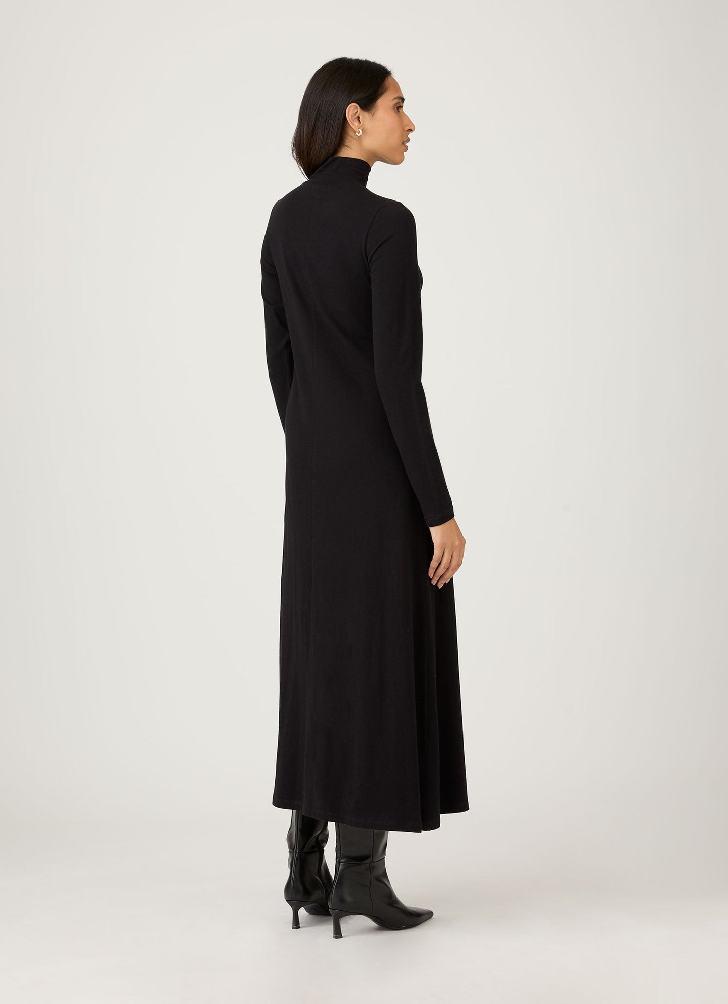 Womens Jersey Midi Dress In Black Wdre6080 Bkaa