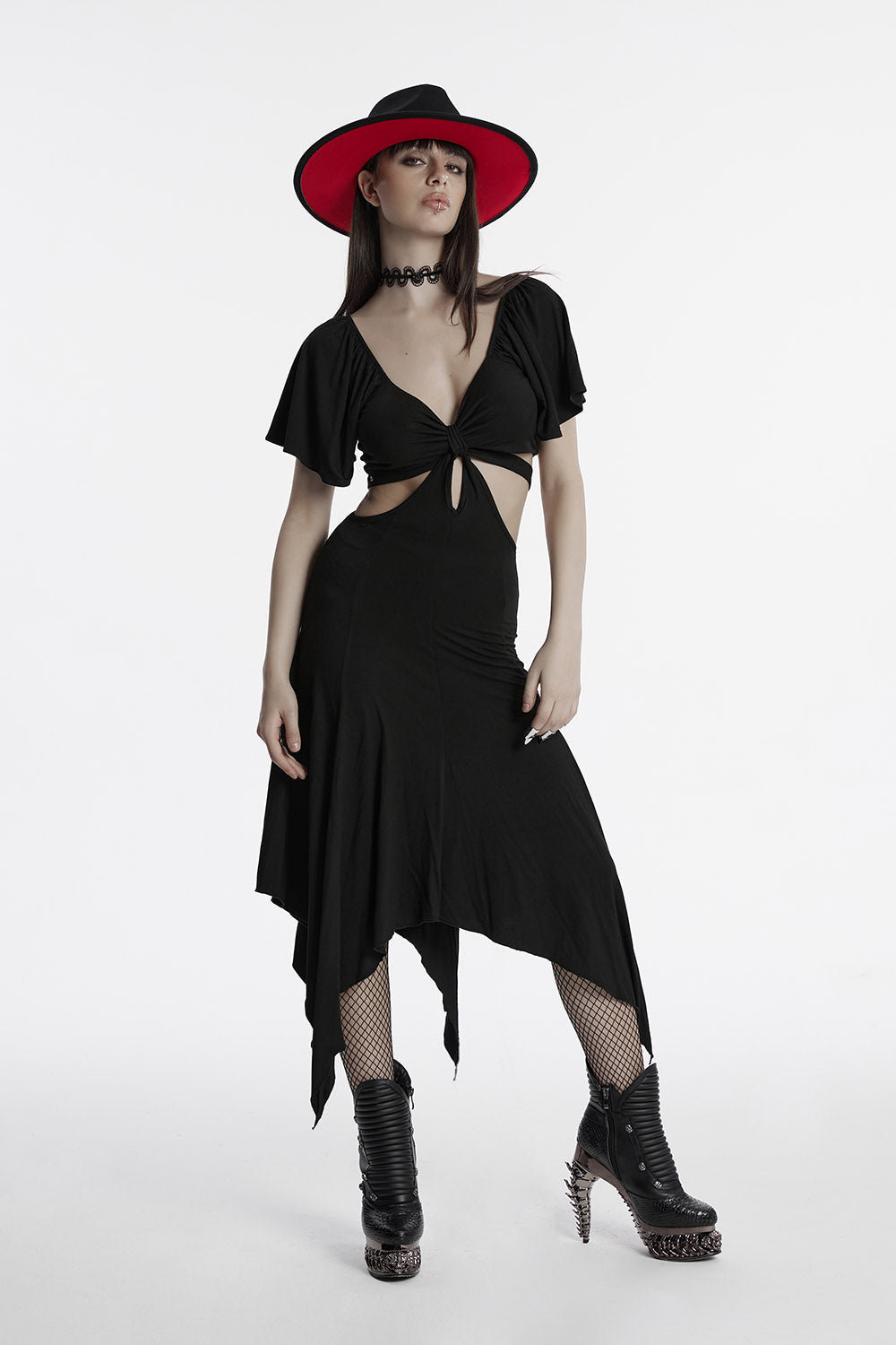 Bloodhound Wide Brimmed Hat [Black/Red]