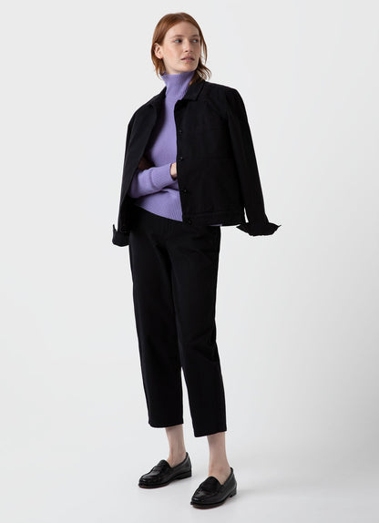 Womens Lambswool Funnel Neck Jumper In Heather Wjum8052 Prar