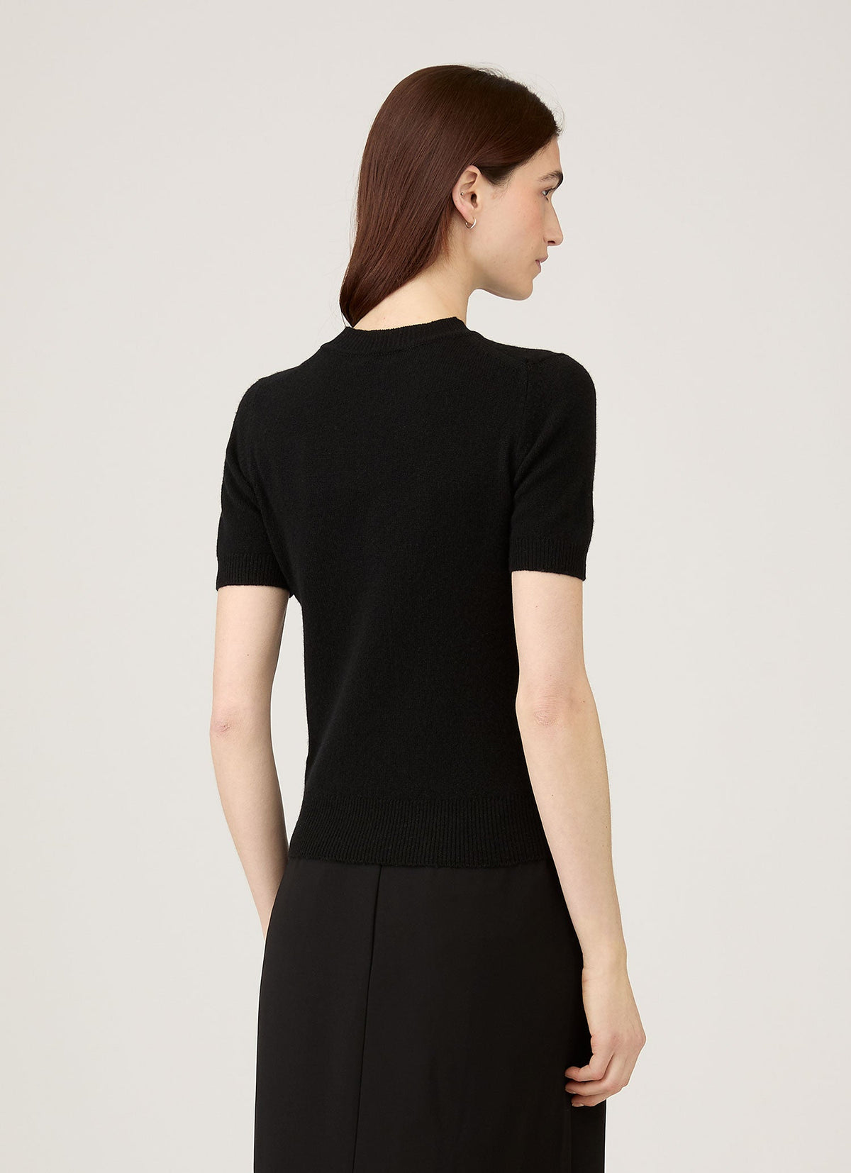Womens Cashmere Tshirt In Black Wjum8231 Bkaa