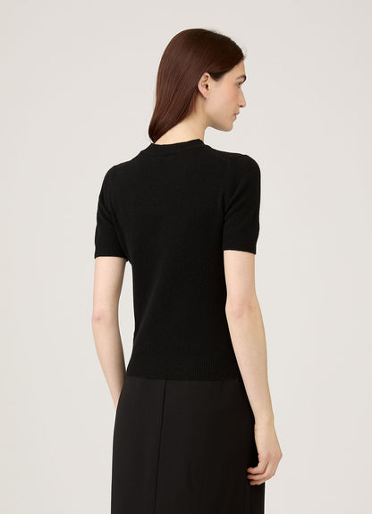 Womens Cashmere Tshirt In Black Wjum8231 Bkaa