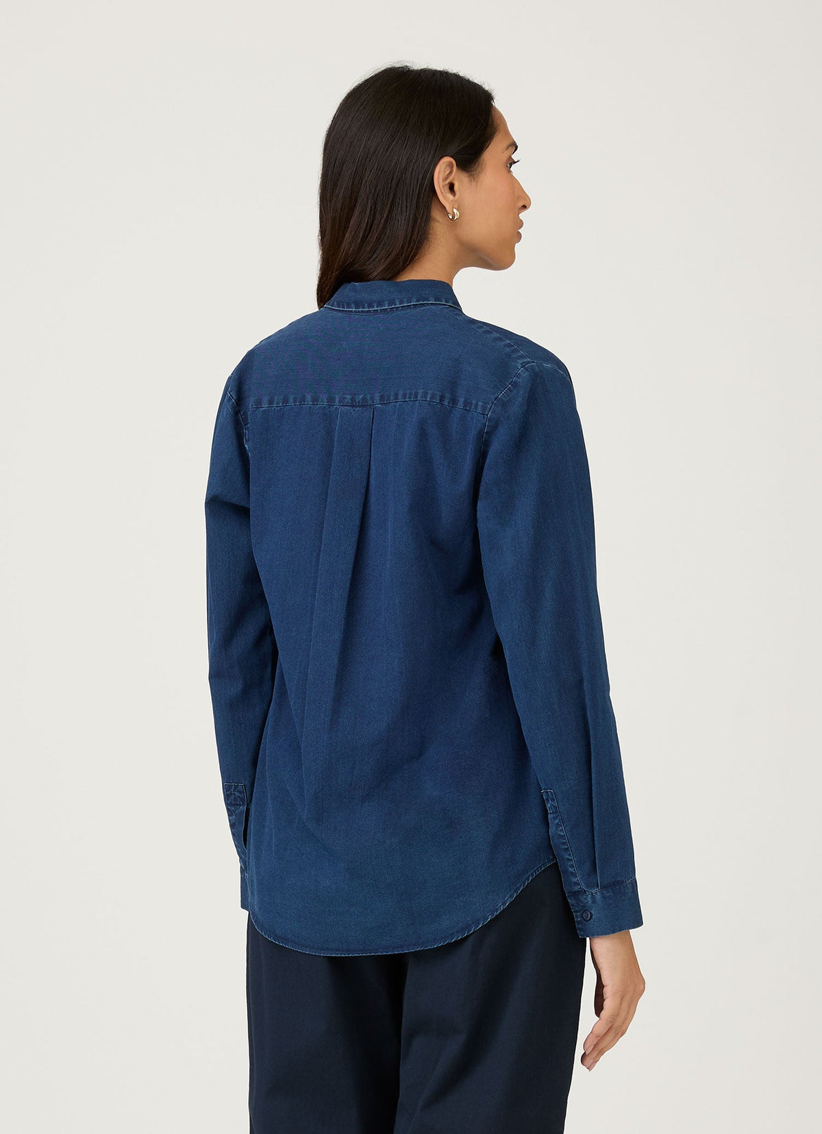 Womens Denim Rinse Shirt In Indigo Wsht2033 Buad