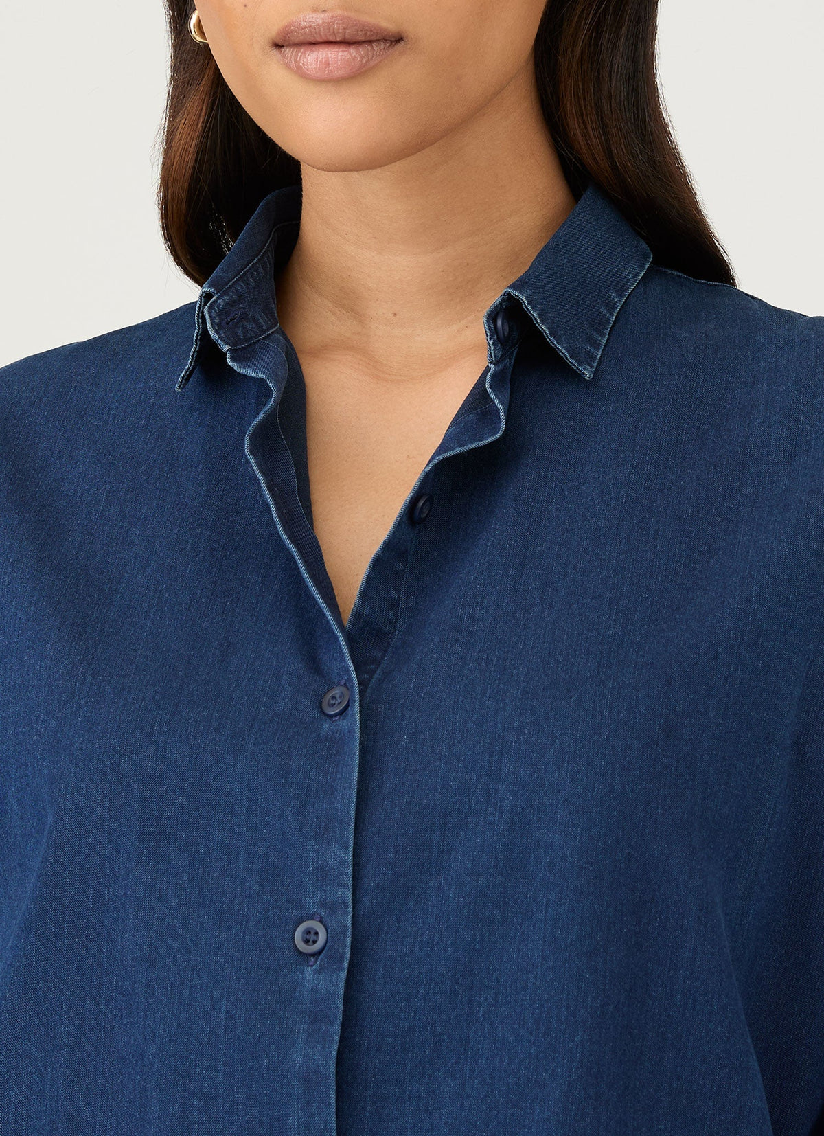 Womens Denim Rinse Shirt In Indigo Wsht2033 Buad