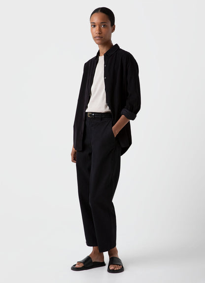 Womens Corduroy Shirt In Black Wsht2015 Bkaa