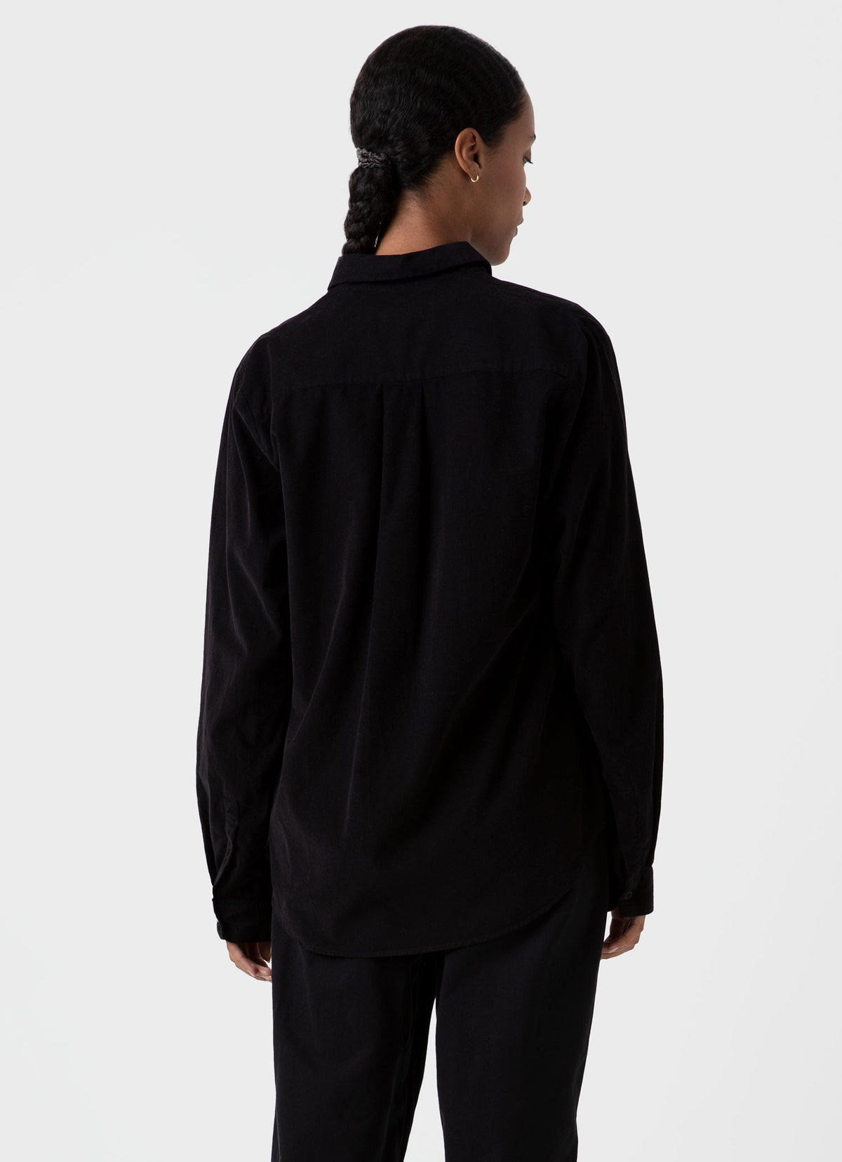 Womens Corduroy Shirt In Black Wsht2015 Bkaa