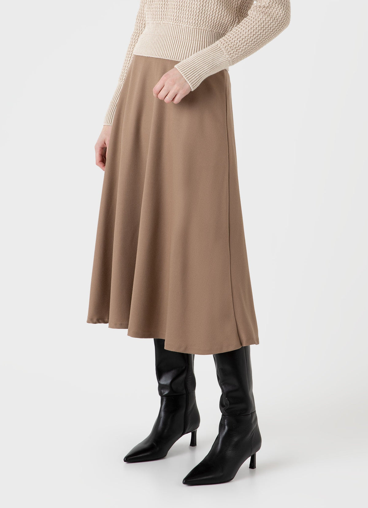 Womens A Line Skirt In Light Camel Wskt6539 Brfg