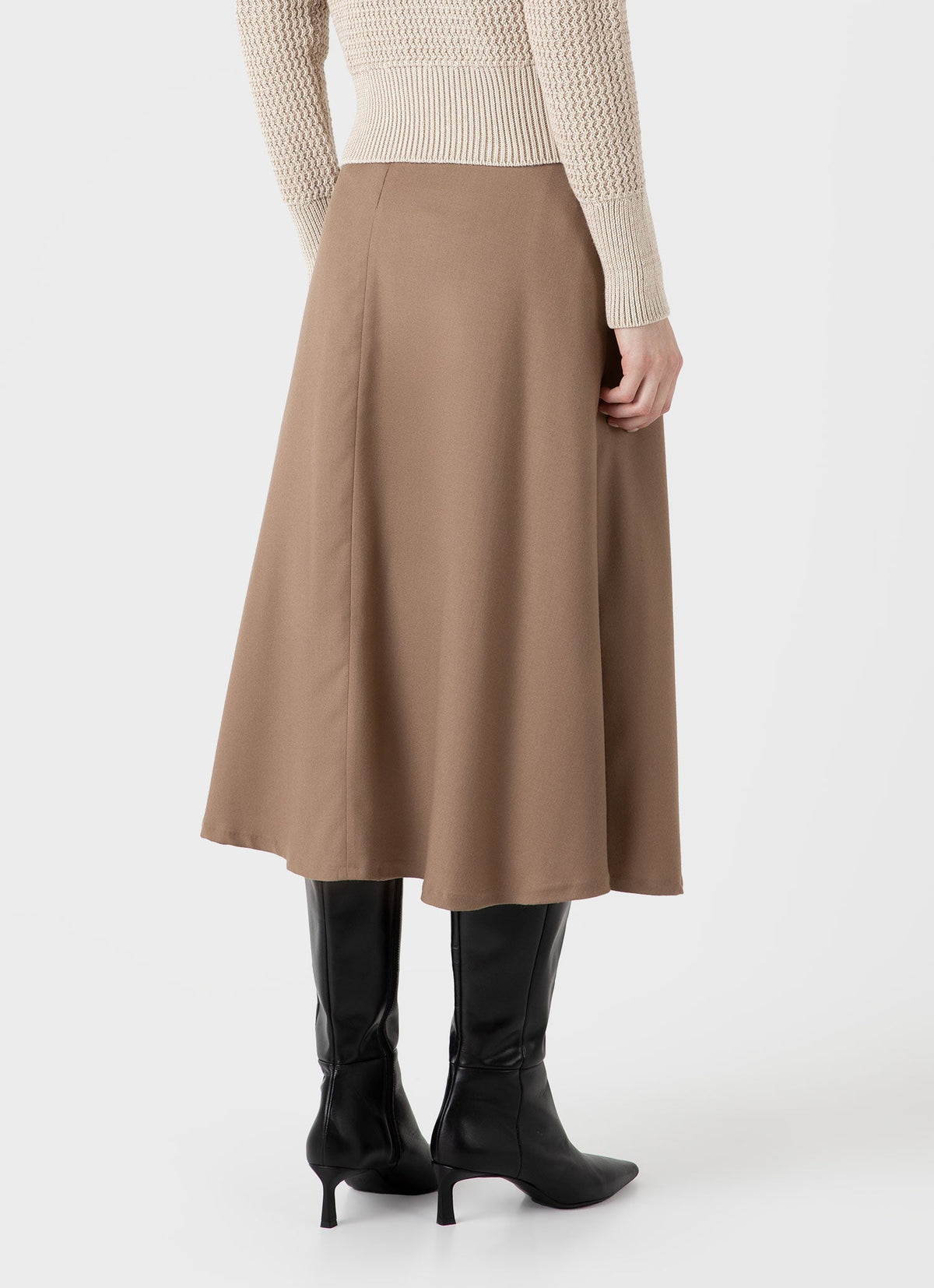 Womens A Line Skirt In Light Camel Wskt6539 Brfg