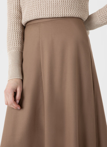 Womens A Line Skirt In Light Camel Wskt6539 Brfg