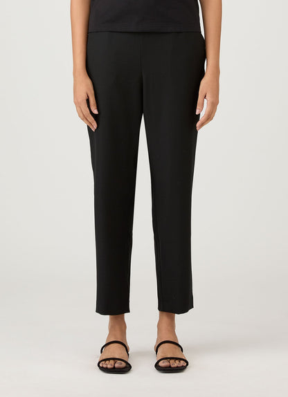 Womens Drawstring Tapered Trouser In Black Wtrs3054 Bkaa