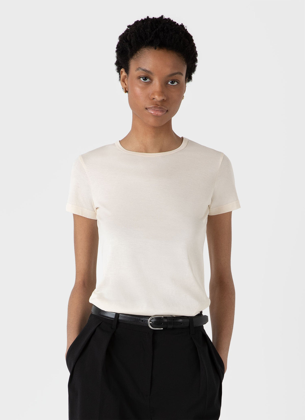 Womens Classic T Shirt In Undyed Wtsh0032U Nuab