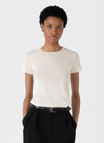Womens Classic T Shirt In Undyed Wtsh0032U Nuab