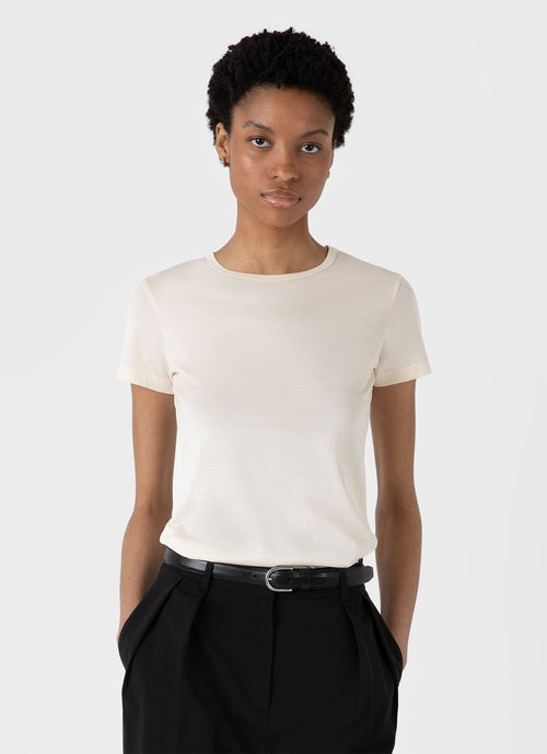 Womens Classic T Shirt In Undyed Wtsh0032U Nuab