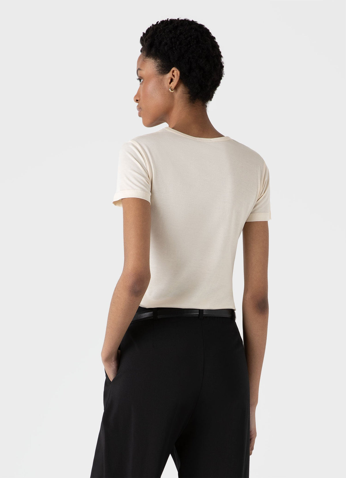 Womens Classic T Shirt In Undyed Wtsh0032U Nuab