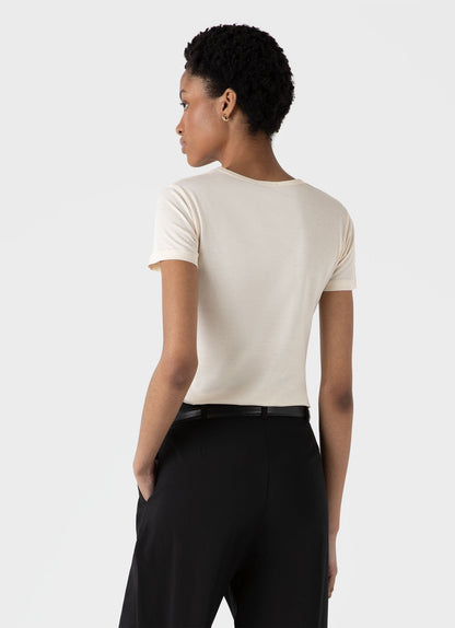 Womens Classic T Shirt In Undyed Wtsh0032U Nuab