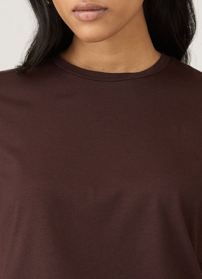 Womens Boy Fit Tshirt In Truffle Wtsh0087S Brgd