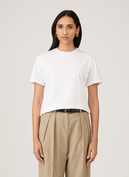Womens Boy Fit Tshirt In White Wtsh0178 Whaa