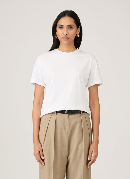 Womens Boy Fit Tshirt In White Wtsh0178 Whaa