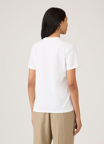 Womens Boy Fit Tshirt In White Wtsh0178 Whaa
