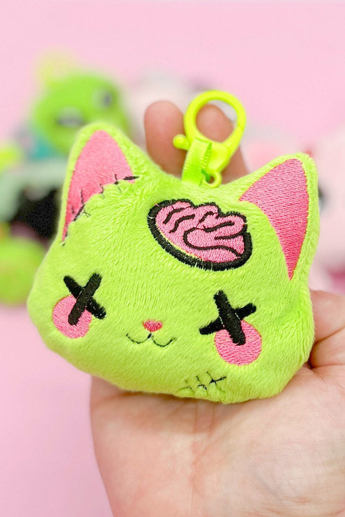 Creepy Cute Kawaii Zombie Cat Plush Bag Charm Keychain