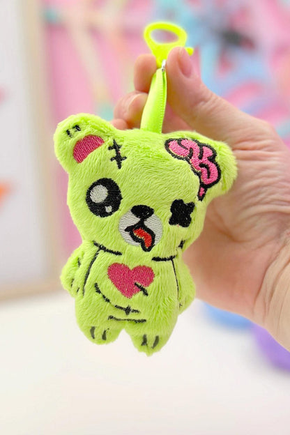 Creepy Cute Gurokawa Plush Zombie Bear Bag Charm Keychain [Green]